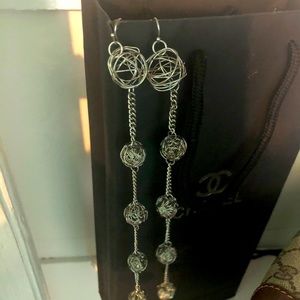Long Silver Earrings